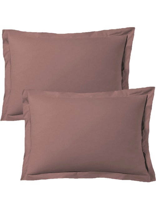 Lot de 2 taies d'oreiller satin de coton rose - Kiabi Lot de 2 taies d'oreiller satin de coton rose - Kiabi