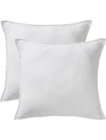 Lot de 2 taies d'oreiller "Soline" 60 x 60 cm & 50 x 70 cm "Lin lavé