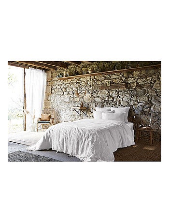 Lot de 2 taies d'oreiller "Soline" 60 x 60 cm & 50 x 70 cm "Lin lavé