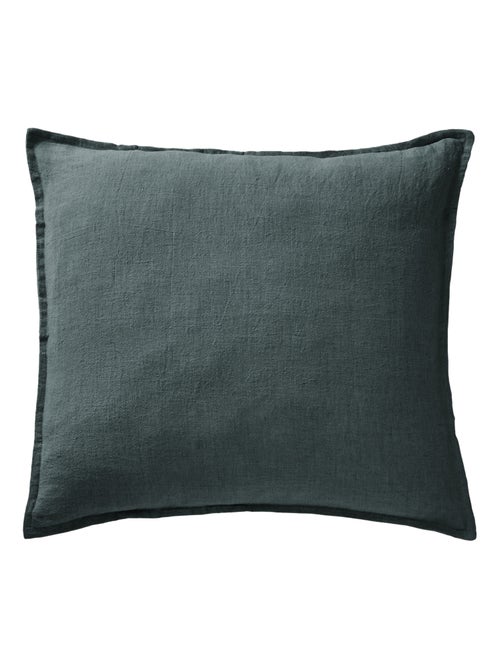 Lot de 2 taies d'oreiller "Soline" 60 x 60 cm & 50 x 70 cm "Lin lavé" - Kiabi Lot de 2 taies d'oreiller "Soline" 60 x 60 cm & 50 x 70 cm "Lin lavé" - Kiabi