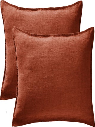 Lot de 2 taies d'oreiller "Soline" 60 x 60 cm & 50 x 70 cm "Lin lavé"