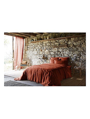 Lot de 2 taies d'oreiller "Soline" 60 x 60 cm & 50 x 70 cm "Lin lavé