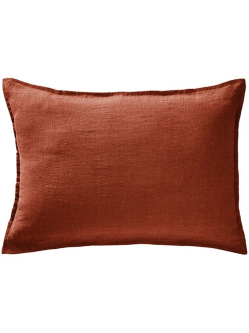 Lot de 2 taies d'oreiller "Soline" 60 x 60 cm & 50 x 70 cm "Lin lavé" - Kiabi Lot de 2 taies d'oreiller "Soline" 60 x 60 cm & 50 x 70 cm "Lin lavé" - Kiabi