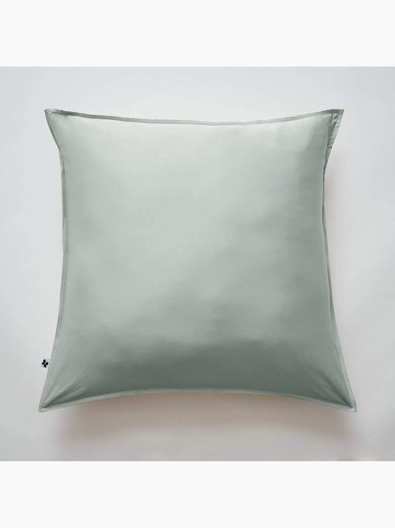 Lot de 2 Taies d’oreiller – Viscose de Satin de Bambou – SALOMÉ Vert eucalyptus - Kiabi