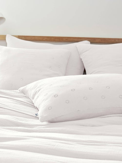 Lot de 2 taies d'oreillers brodées - Kiabi