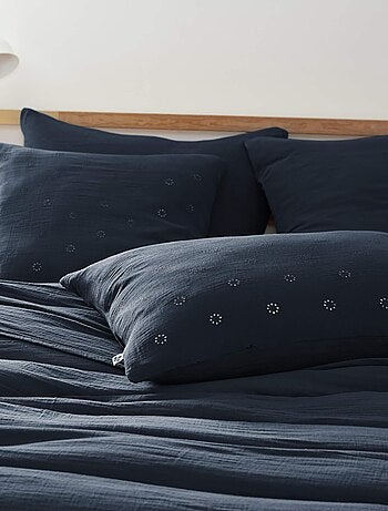 Lot de 2 taies d'oreillers brodées