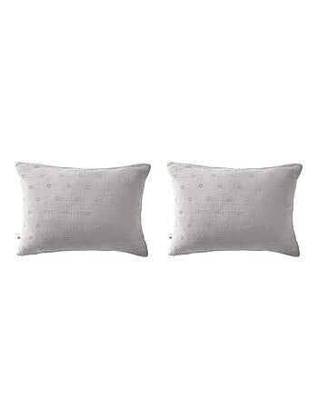 Lot de 2 taies d'oreillers brodées