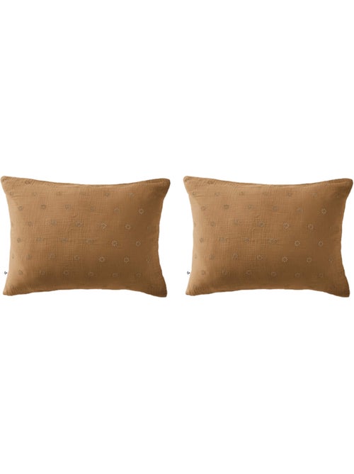 Lot de 2 taies d'oreillers brodées - Kiabi