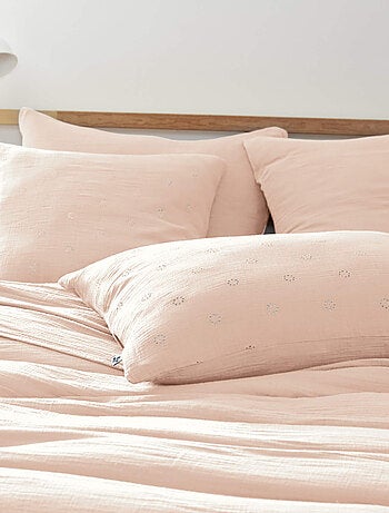 Lot de 2 taies d'oreillers brodées