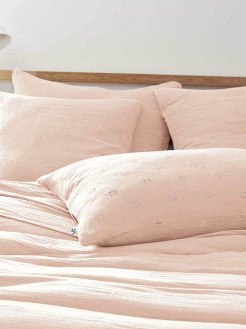 Lot de 2 taies d'oreillers brodées - Kiabi