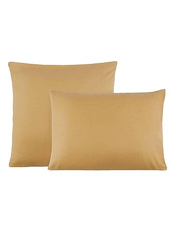 Lot de 2 taies d'oreillers coton jersey DOUCEUR