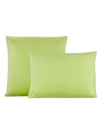 Lot de 2 taies d'oreillers coton jersey DOUCEUR