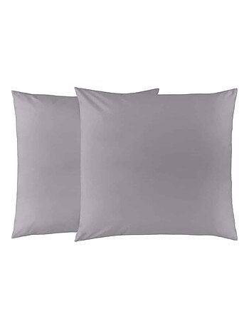 Lot de 2 taies d'oreillers coton polyester AISANCE