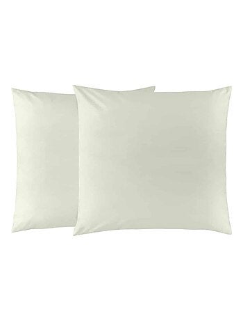 Lot de 2 taies d'oreillers coton polyester AISANCE