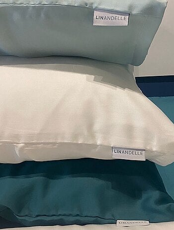 Lot de 2 taies d'oreillers lyocell 300 fils DOLCEVITA