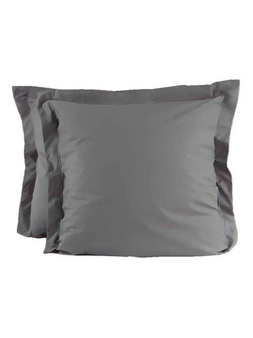 Lot de 2 taies d'oreillers percale 200 fils DESIREE - Kiabi