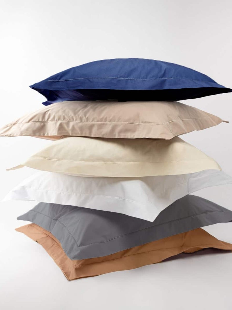 Lot de 2 taies d'oreillers percale 200 fils DESIREE Blanc - Kiabi
