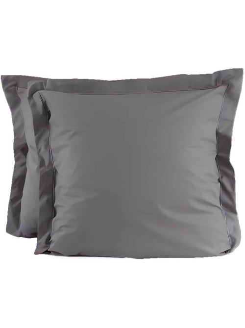 Lot de 2 taies d'oreillers percale 200 fils DESIREE - Kiabi