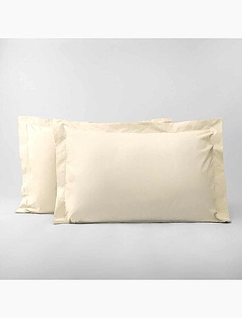 Lot de 2 taies d'oreillers percale 200 fils DESIREE