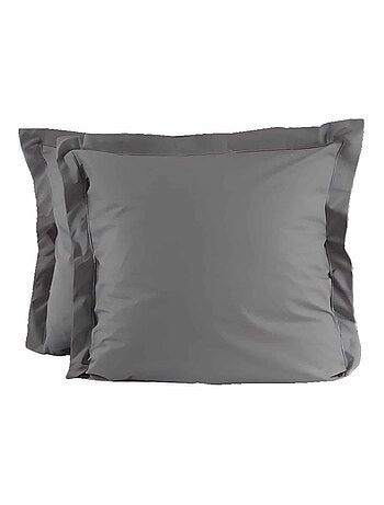 Lot de 2 taies d'oreillers percale 200 fils DESIREE