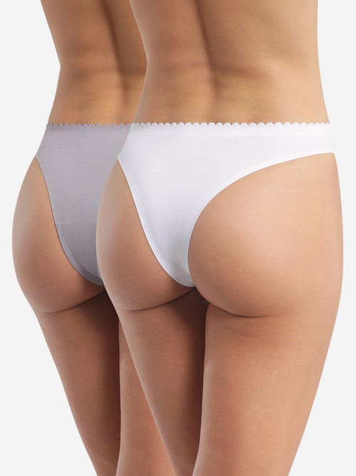 Lot de 2 tangas coton Body Touch Easy - Kiabi