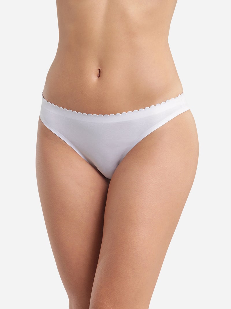 Lot de 2 tangas coton Body Touch Easy Blanc - Kiabi