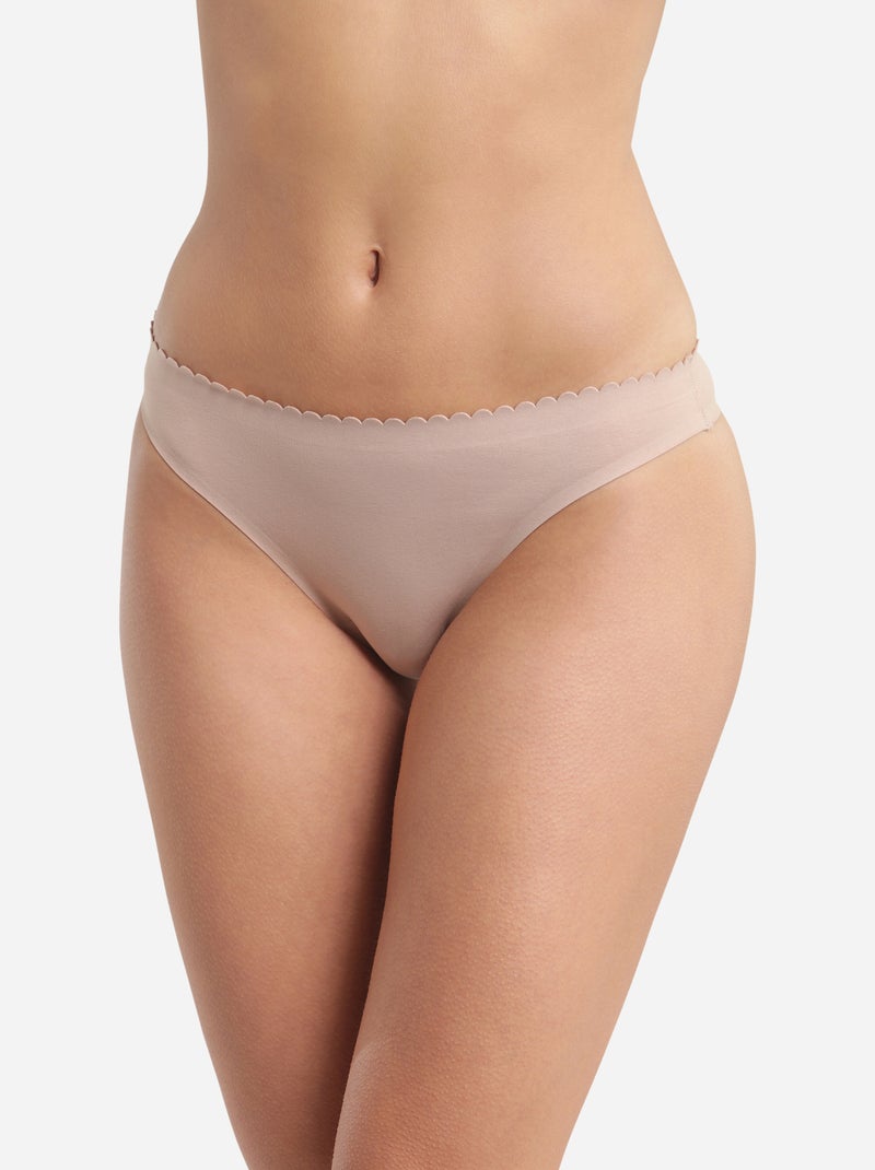 Lot de 2 tangas coton Body Touch Easy Noir - Kiabi