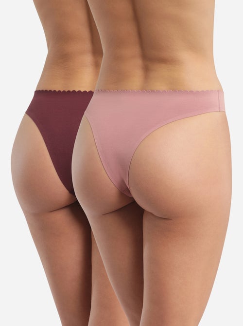 Lot de 2 tangas coton Body Touch Easy - Kiabi