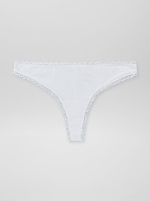 Lot de 2 tangas en coton - Kiabi