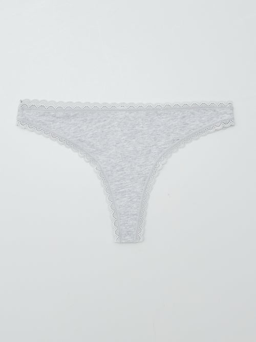 Lot de 2 tangas en coton - Kiabi