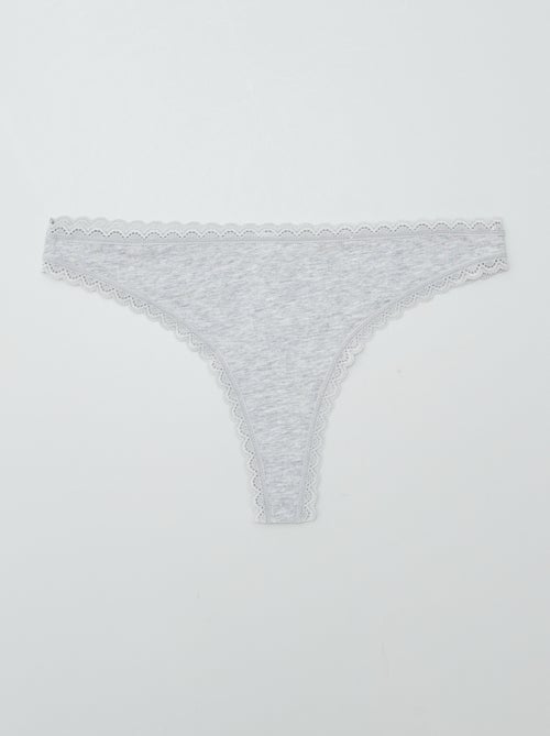 Lot de 2 tangas en coton - Kiabi