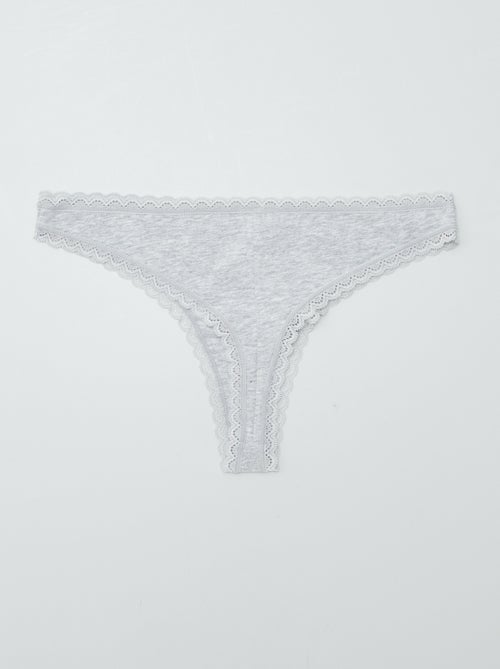 Lot de 2 tangas en coton - Kiabi