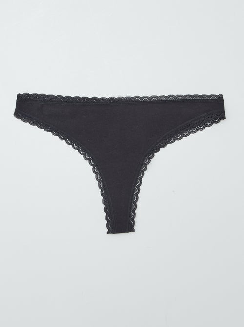 Lot de 2 tangas en coton - Kiabi