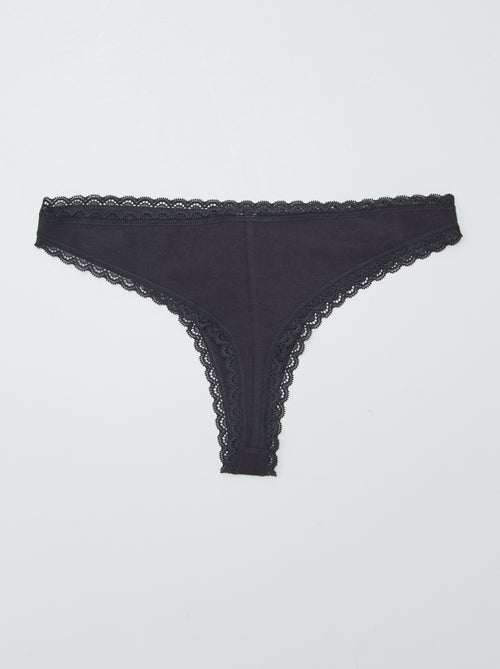 Lot de 2 tangas en coton - Kiabi