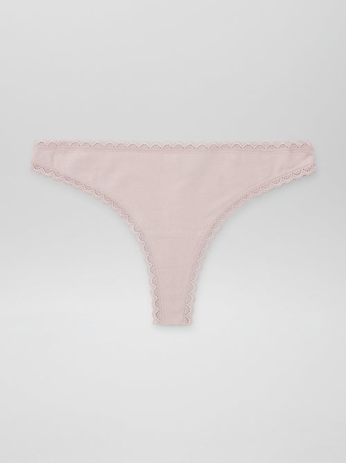 Lot de 2 tangas en coton - Kiabi