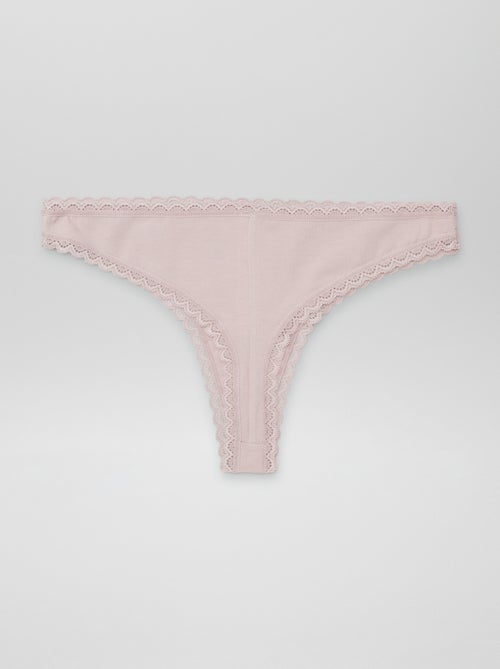 Lot de 2 tangas en coton - Kiabi