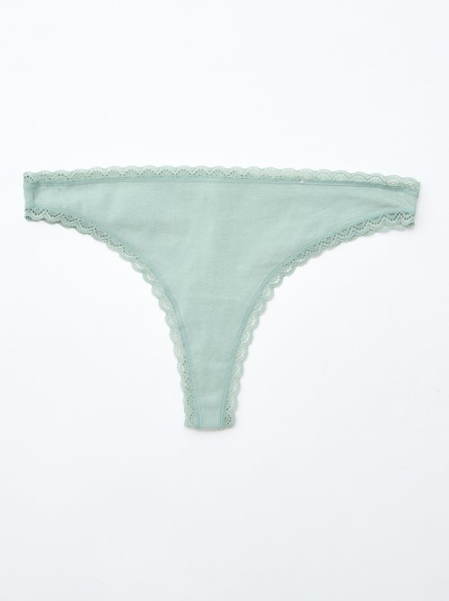 Lot de 2 tangas en coton - Kiabi