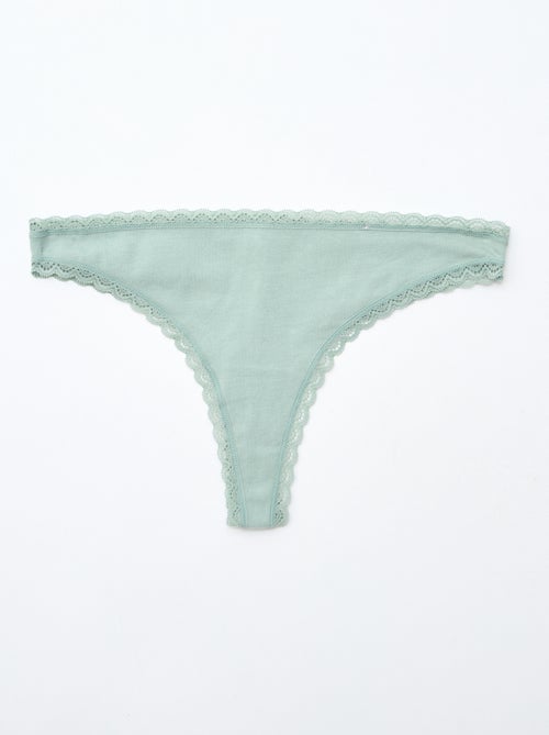 Lot de 2 tangas en coton - Kiabi