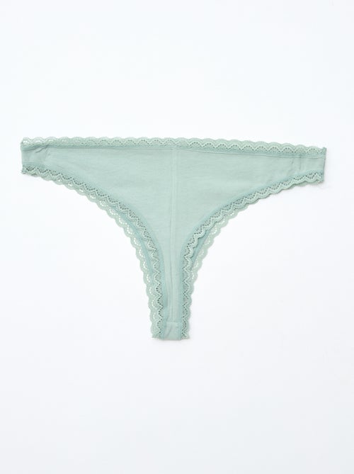 Lot de 2 tangas en coton - Kiabi