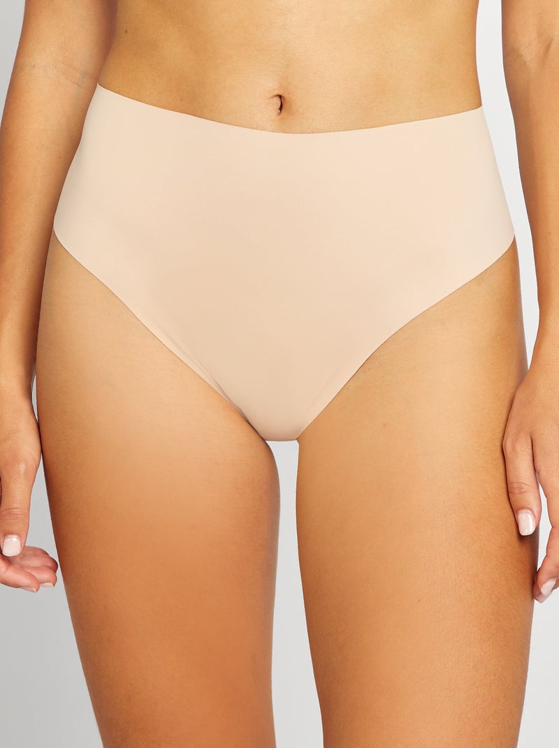 Lot de 2 tangas invisible à taille haute Beige - Kiabi