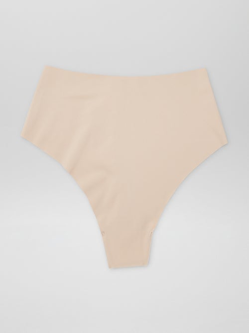 Lot de 2 tangas invisible à taille haute - Kiabi