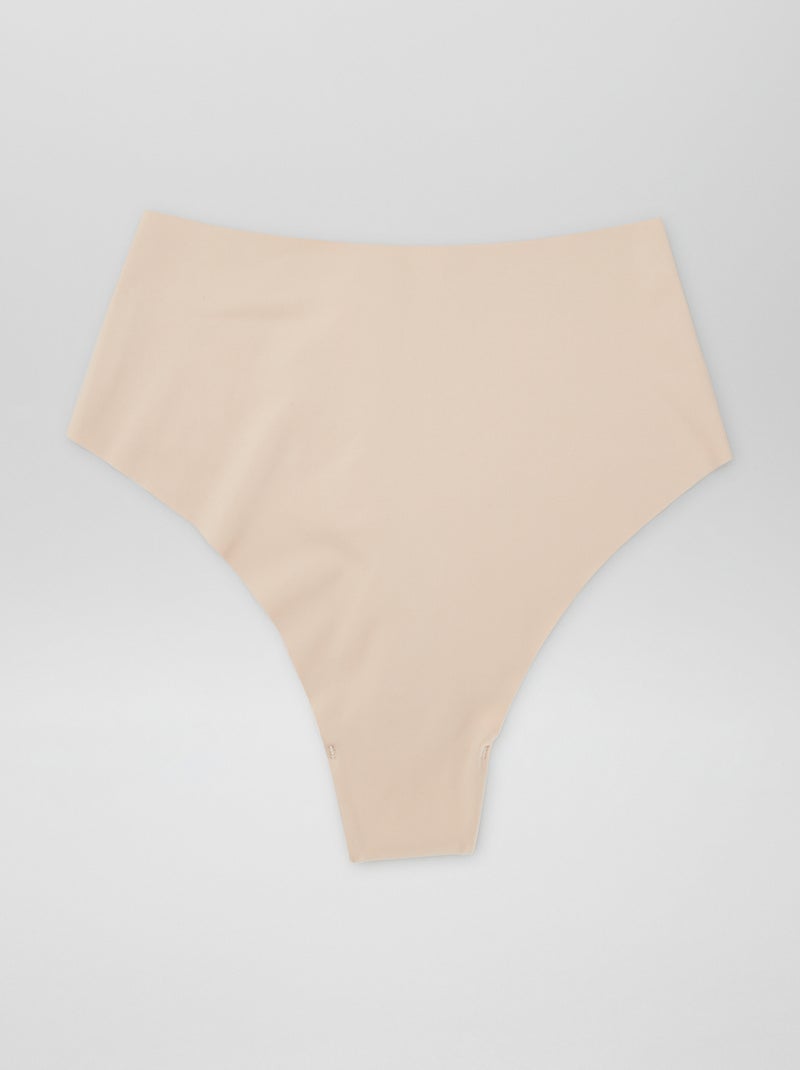 Lot de 2 tangas invisible à taille haute Beige - Kiabi