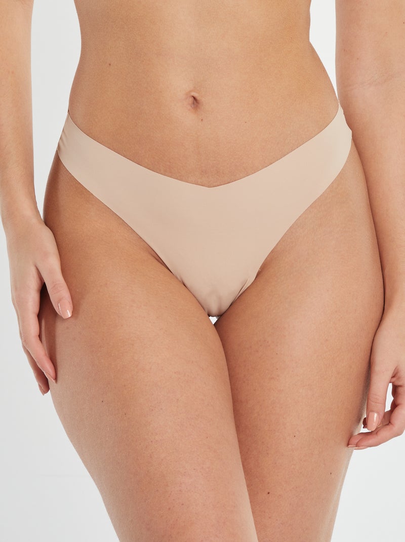 Lot de 2 tangas invisibles en microfibre Chair - Kiabi