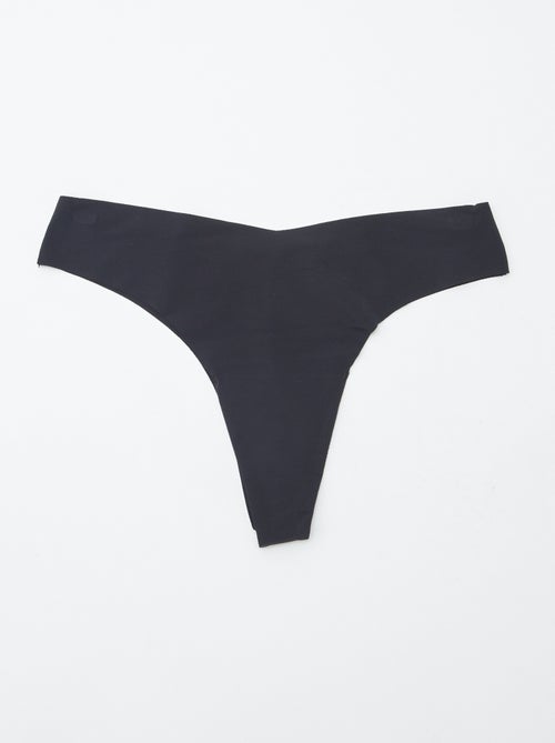 Lot de 2 tangas invisibles en microfibre - Kiabi