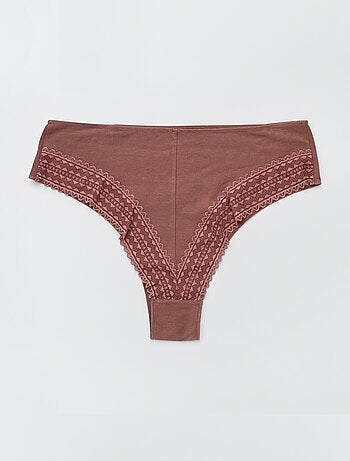 Tanga marron best sale