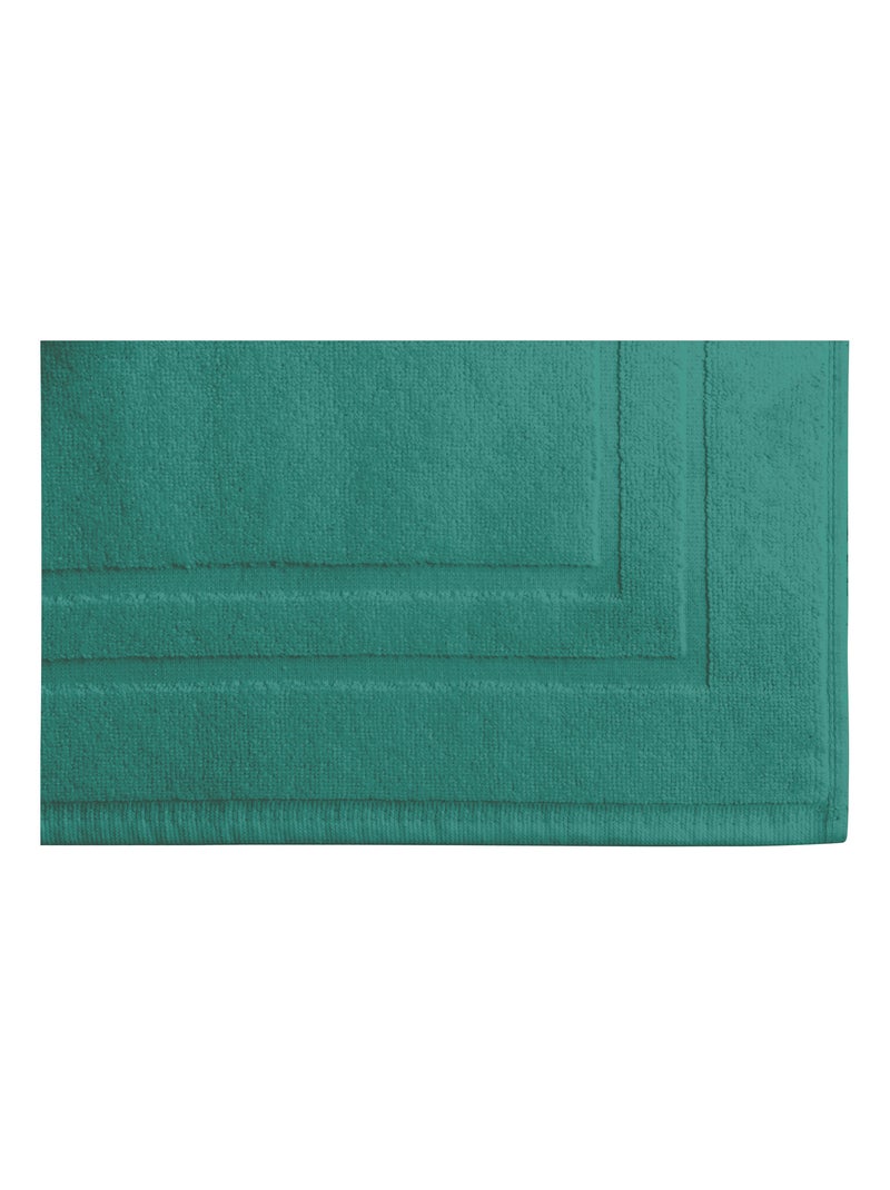 Lot de 2 Tapis de Bain 50 x 70 cm - 100% Coton - 700 gr/m2 Vert - Kiabi