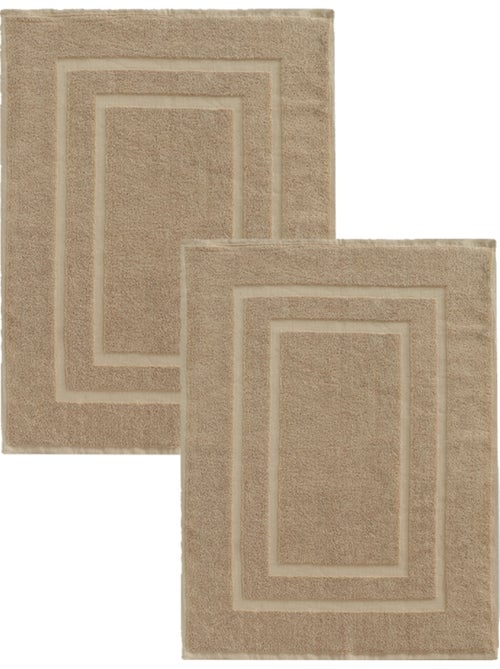 Lot de 2 tapis de bain 50x70 cm éponge - Kiabi Lot de 2 tapis de bain 50x70 cm éponge - Kiabi