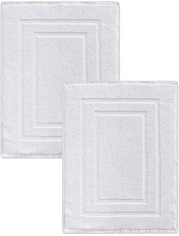 Lot de 2 tapis de bain 50x70 cm éponge