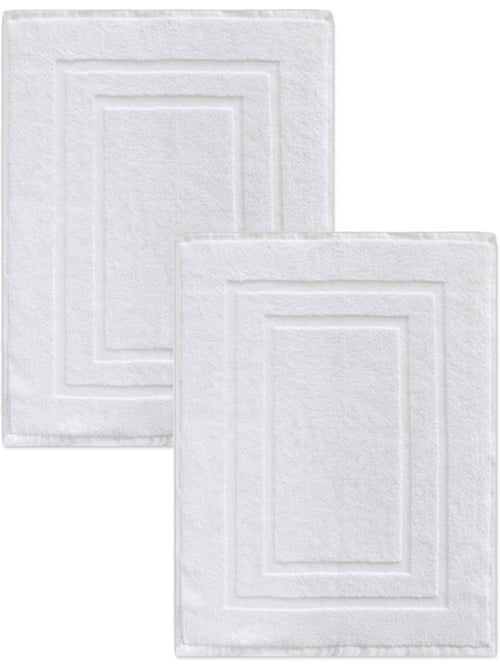 Lot de 2 tapis de bain 50x70 cm éponge - Kiabi Lot de 2 tapis de bain 50x70 cm éponge - Kiabi