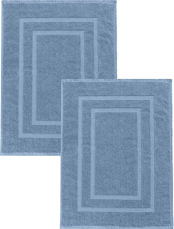 Lot de 2 tapis de bain 50x70 cm éponge